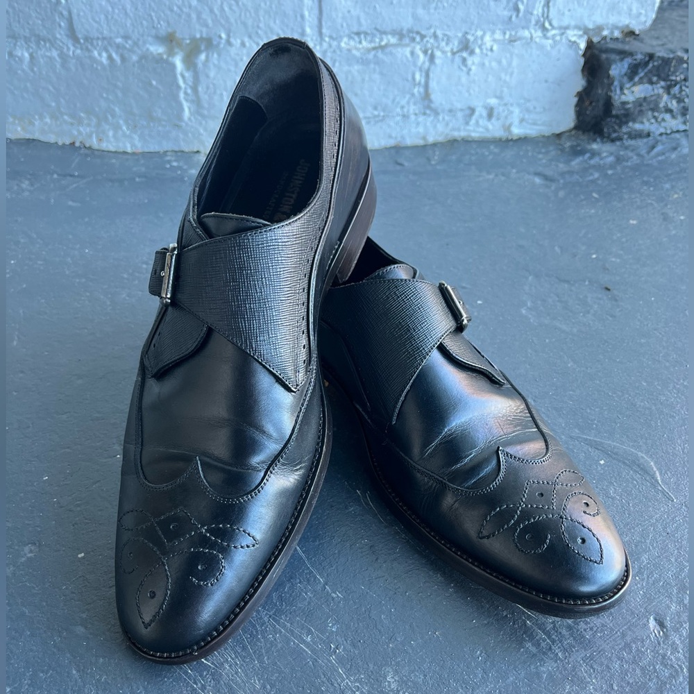 Johnston & Murphy Fielden, wingtip monk strap 8M